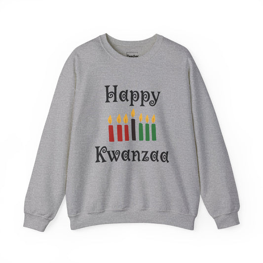 Happy Kwanzaa Candles Crewneck Sweatshirt