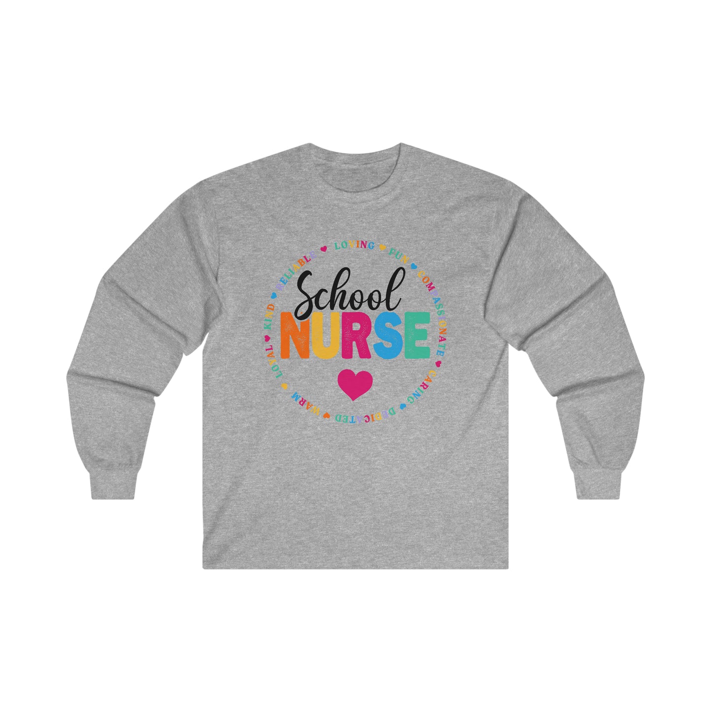 Circle School Nurse Long Sleeve Shirt