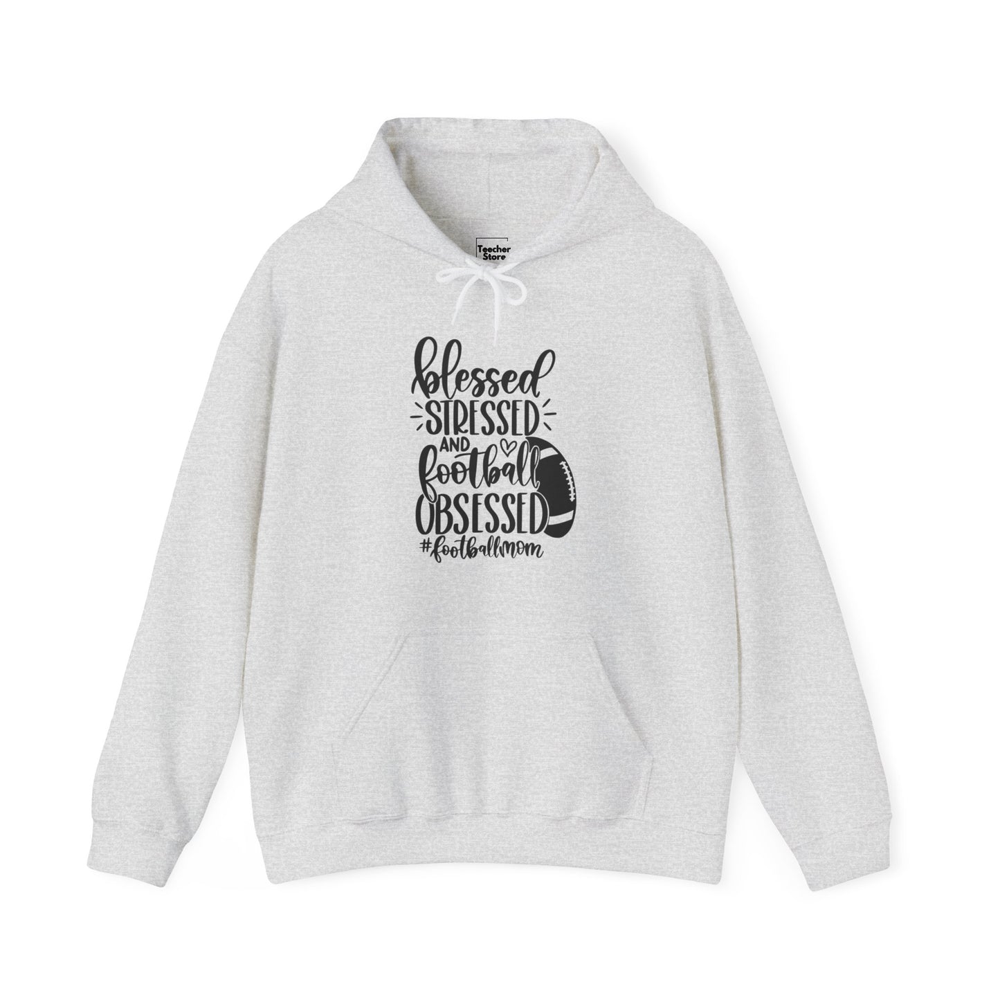 Blessed Stressed Football Hooded Sweatshirt