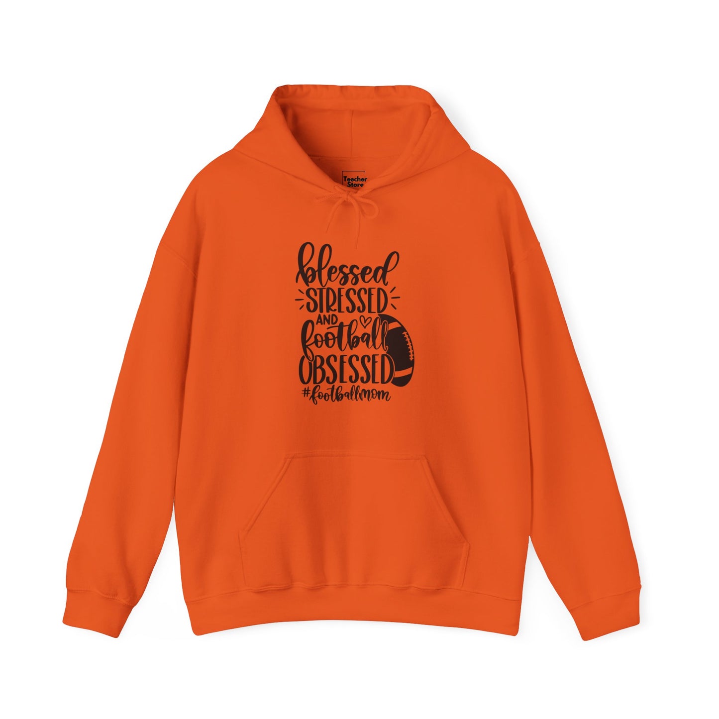 Blessed Stressed Football Hooded Sweatshirt