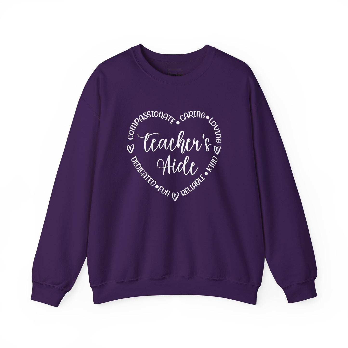 Word Heart Teacher Aide Sweatshirt