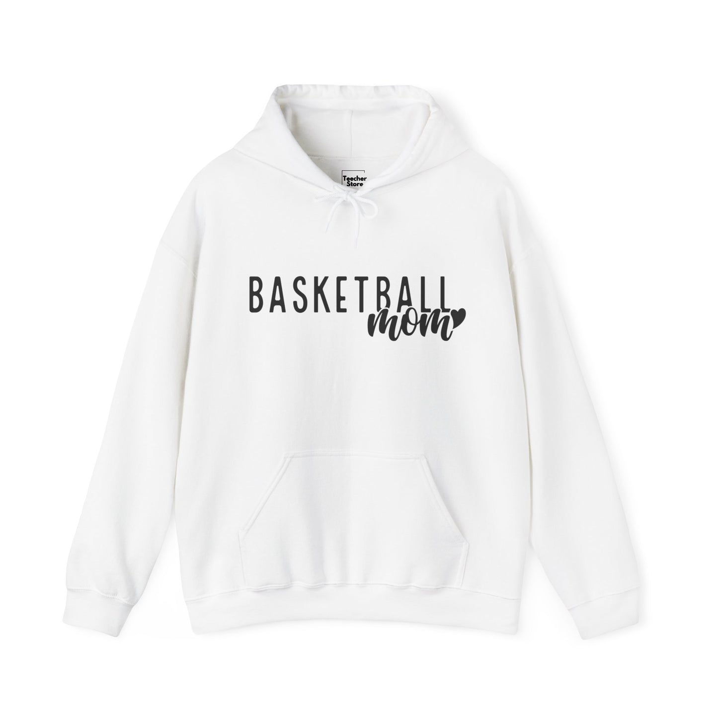 Basketball Mom Heart Hooded Sweatshirt