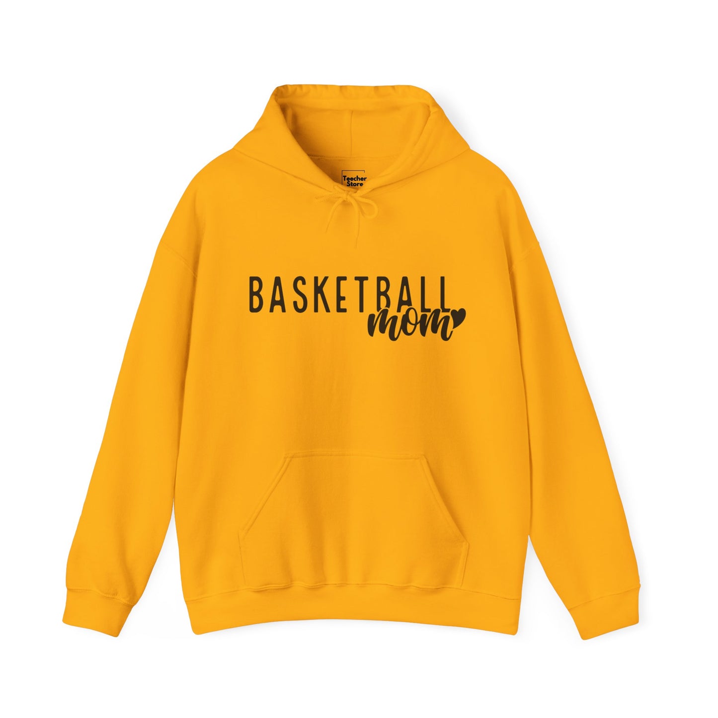 Basketball Mom Heart Hooded Sweatshirt