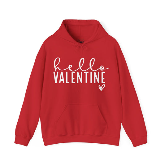 Hello Valentine Hooded Sweatshirt