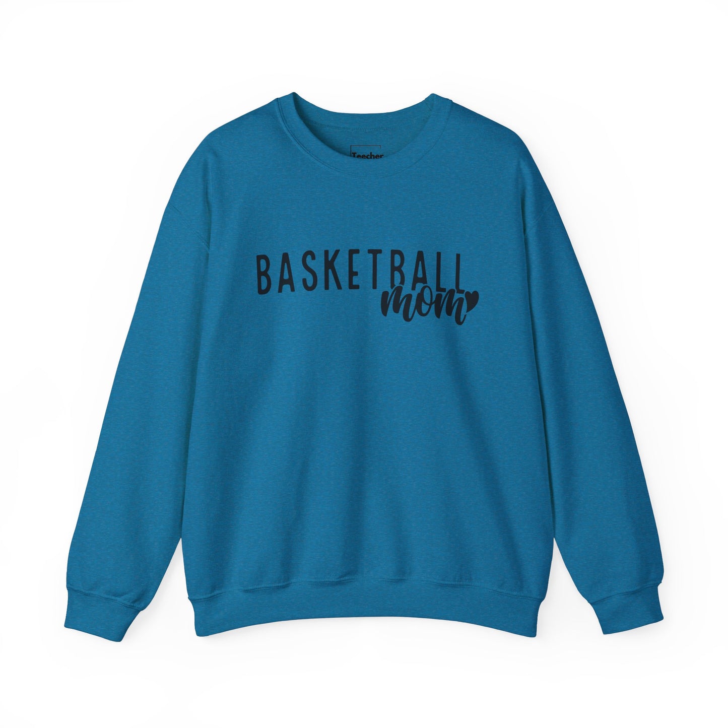 Basketball Mom Heart Crewneck Sweatshirt