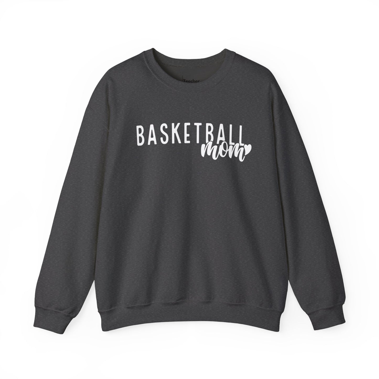 Basketball Mom Heart Crewneck Sweatshirt