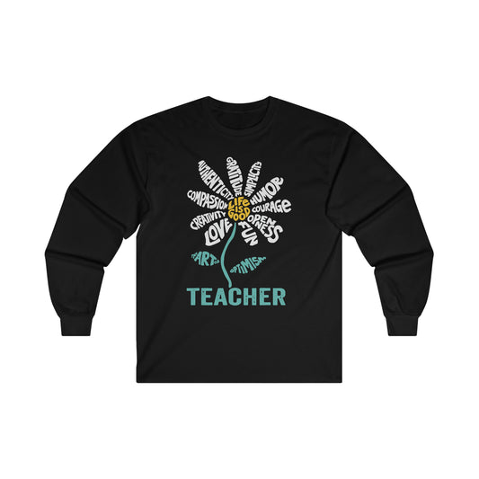 Teacher Flower Long Sleeve Shirt