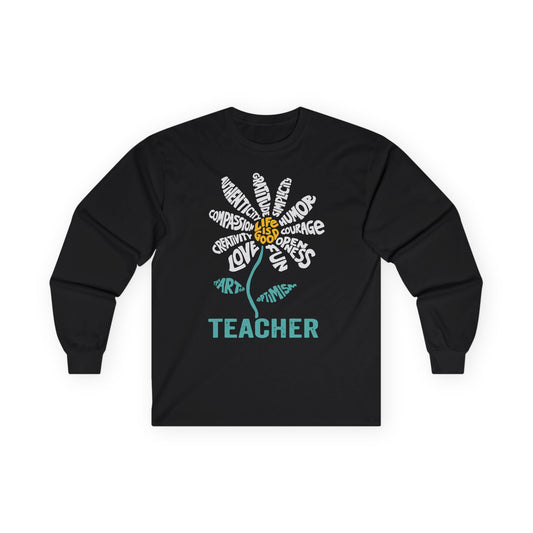 Teacher Flower Long Sleeve Shirt