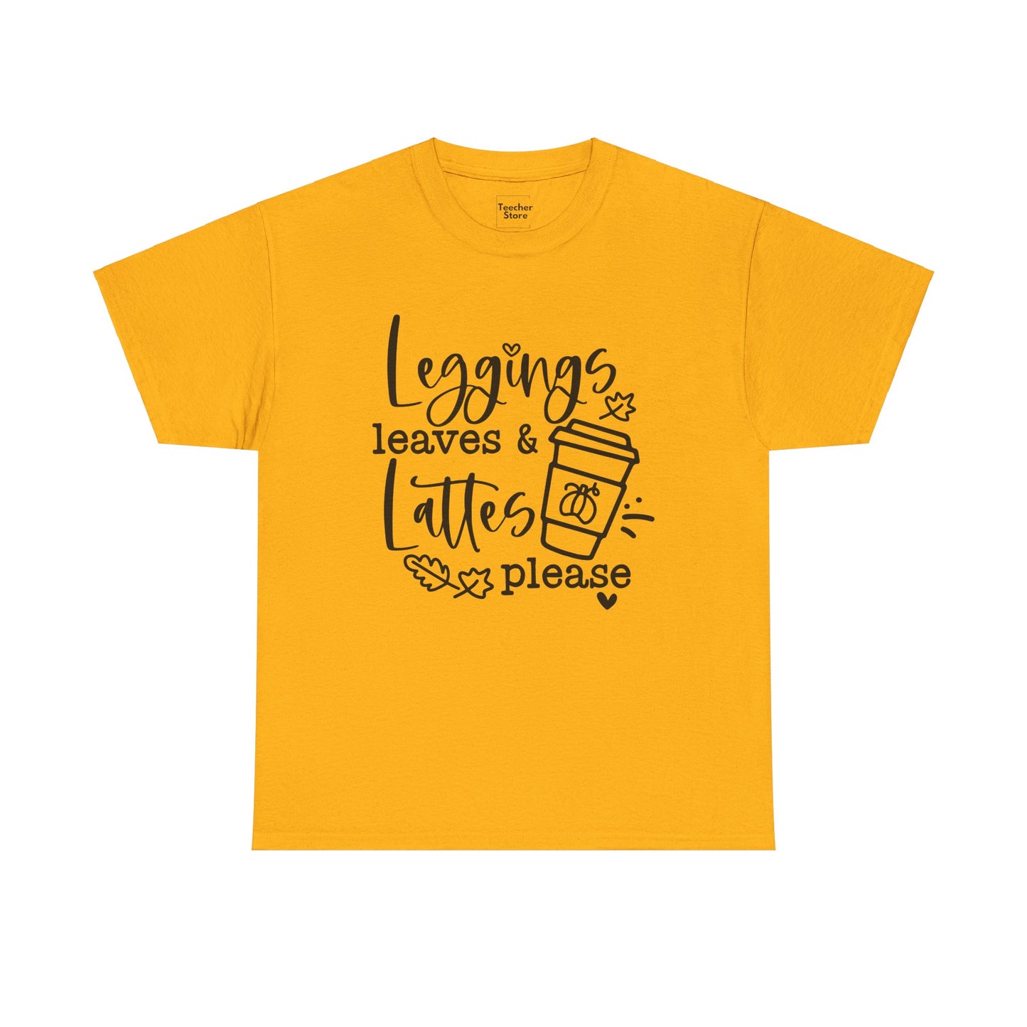 Leggings Leaves Lattes Tee-Shirt