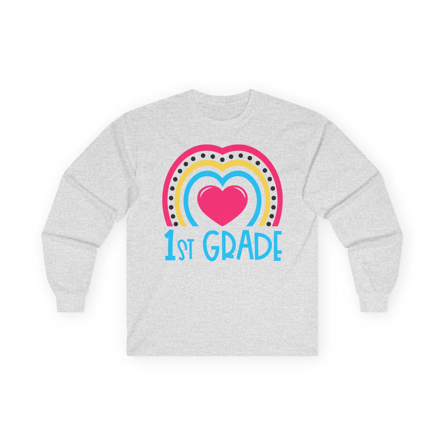 Heart 1st Grade Long Sleeve Shirt