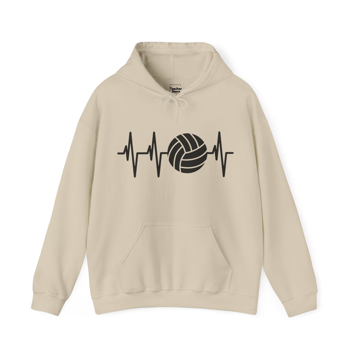 Volleyball Heartbeat Hooded Sweatshirt