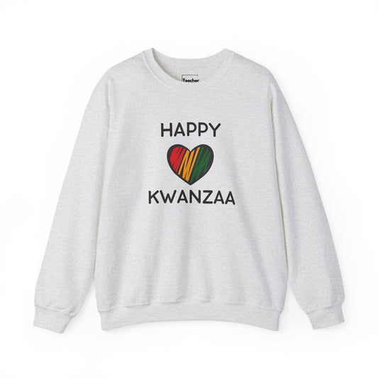 Happy Kwanzaa Heart Crewneck Sweatshirt