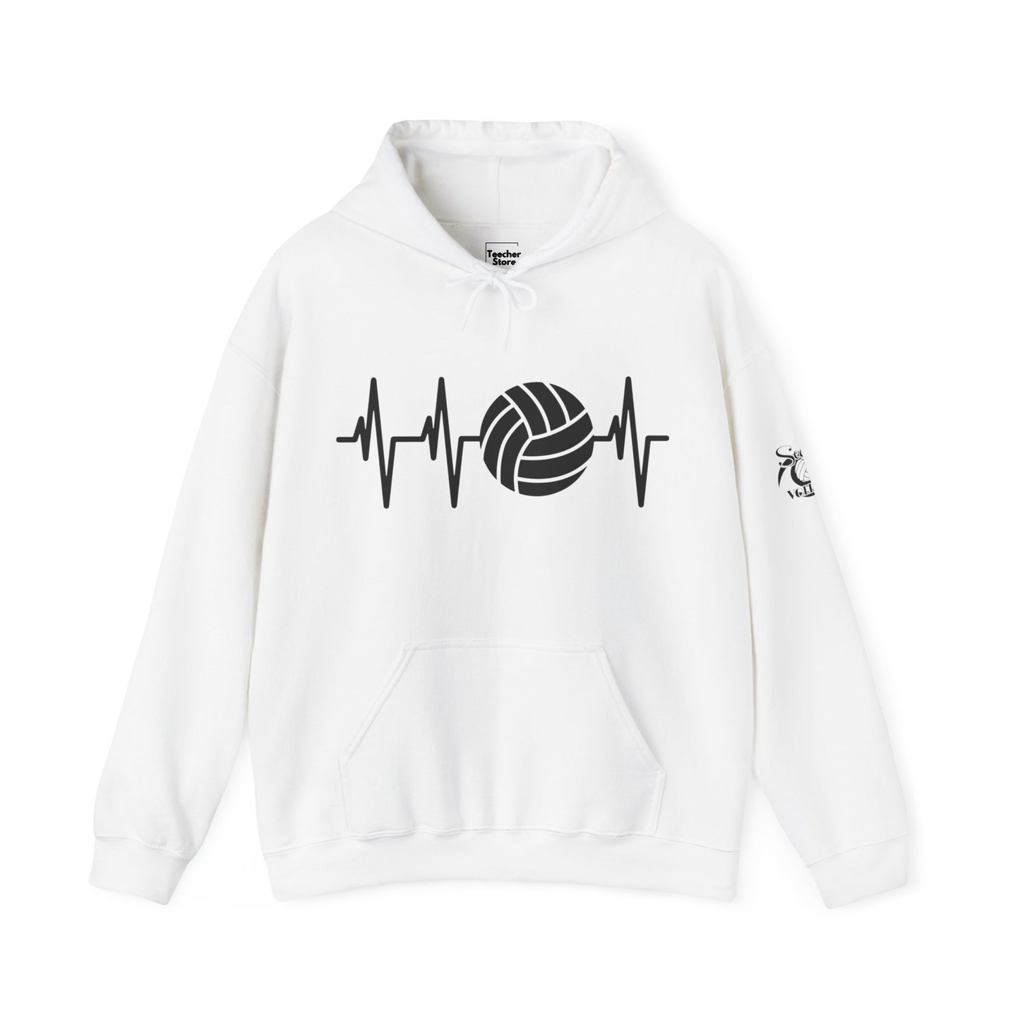 SS Volleyball Heartbeat Hooded Sweatshirt