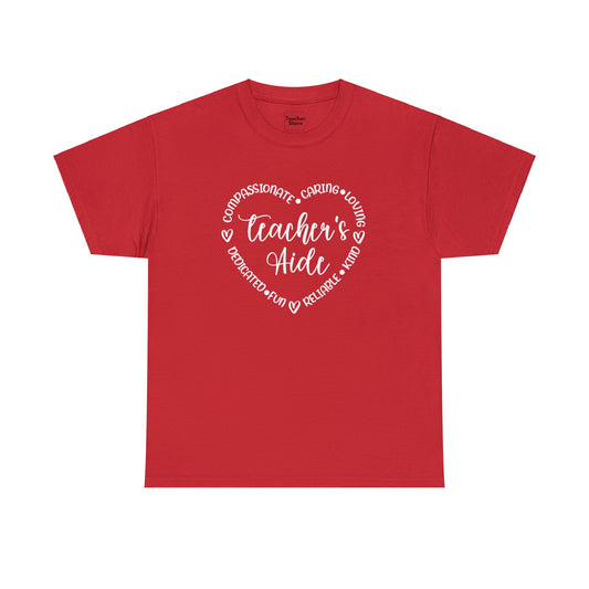 Word Heart Teacher Aide Tee-Shirt