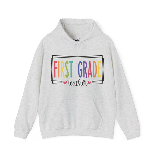 First Grade Teacher Hooded Sweatshirt