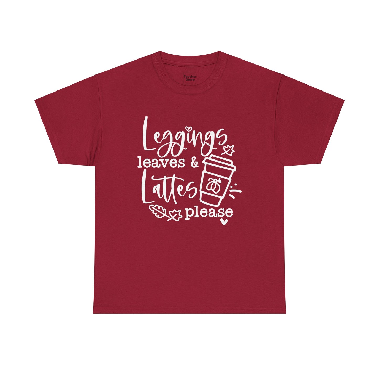 Leggings Leaves Lattes Tee-Shirt