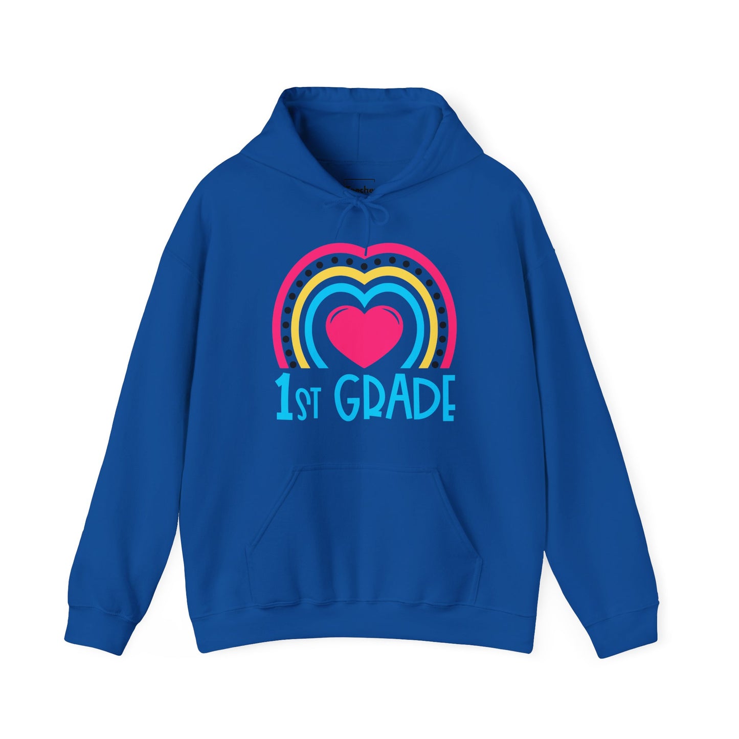 Heart 1st Grade Hooded Sweatshirt