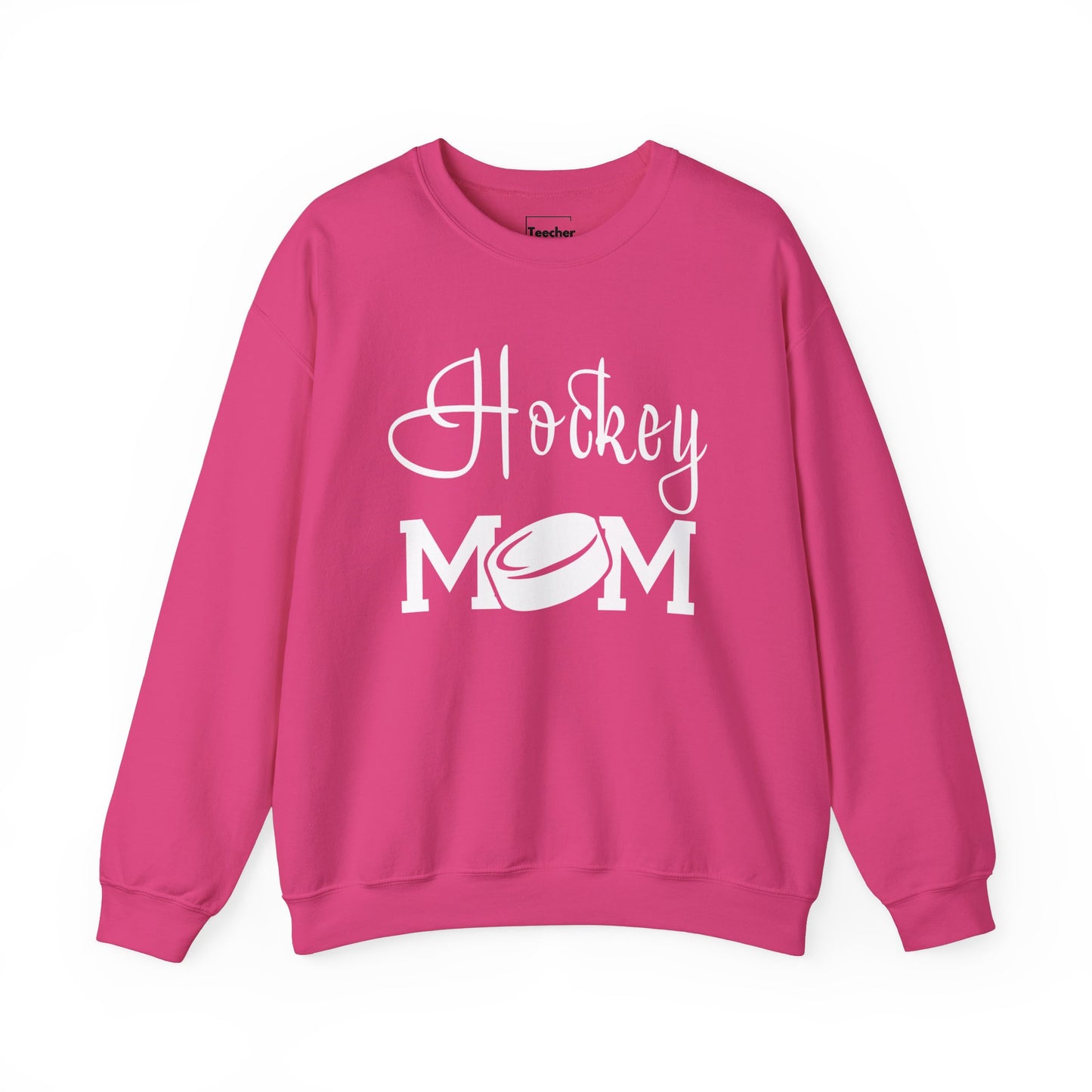 Hockey Mom Puck Crewneck Sweatshirt