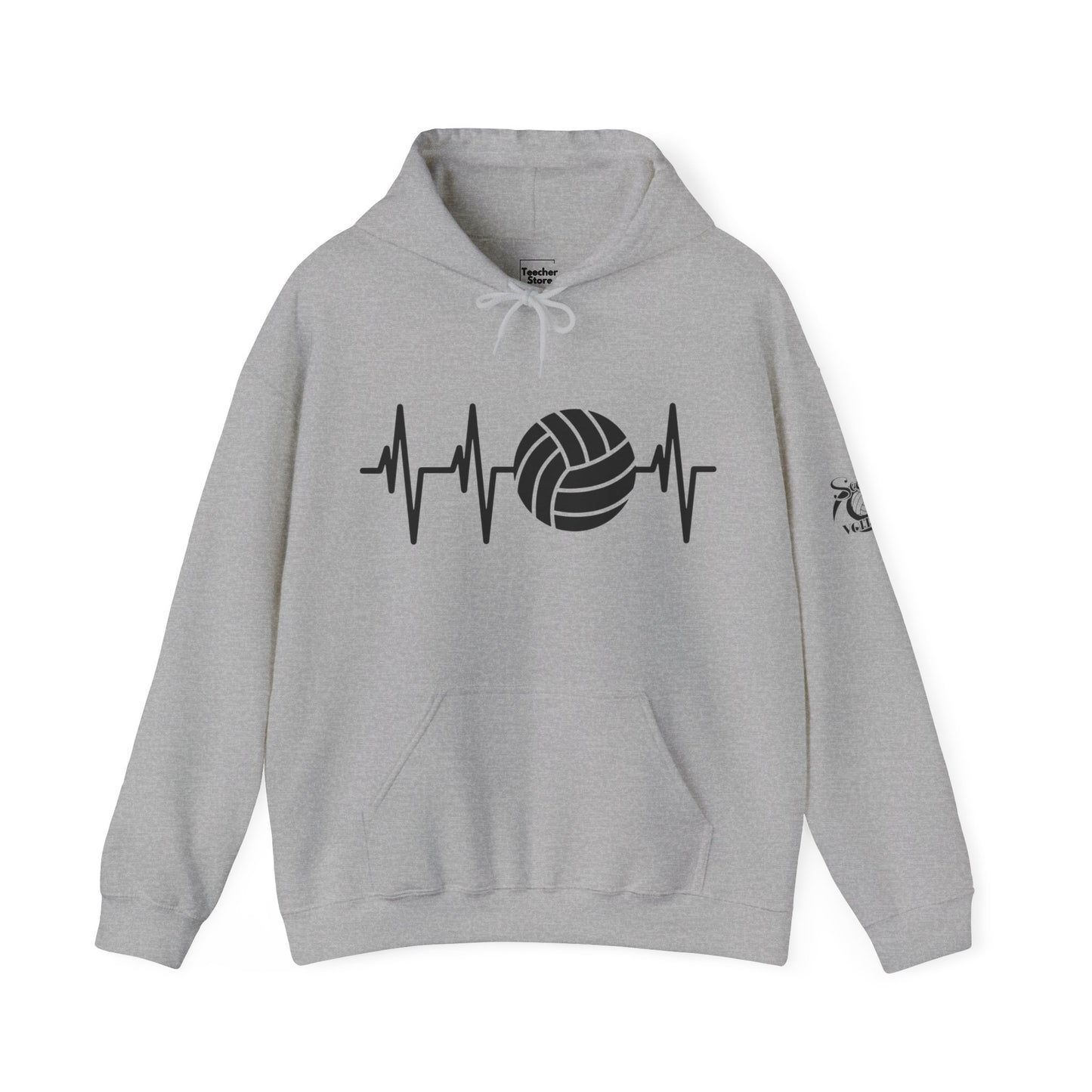 SS Volleyball Heartbeat Hooded Sweatshirt