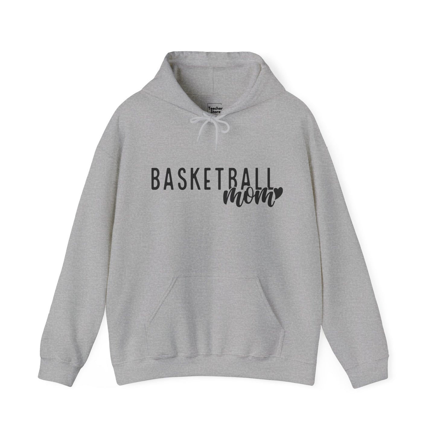 Basketball Mom Heart Hooded Sweatshirt