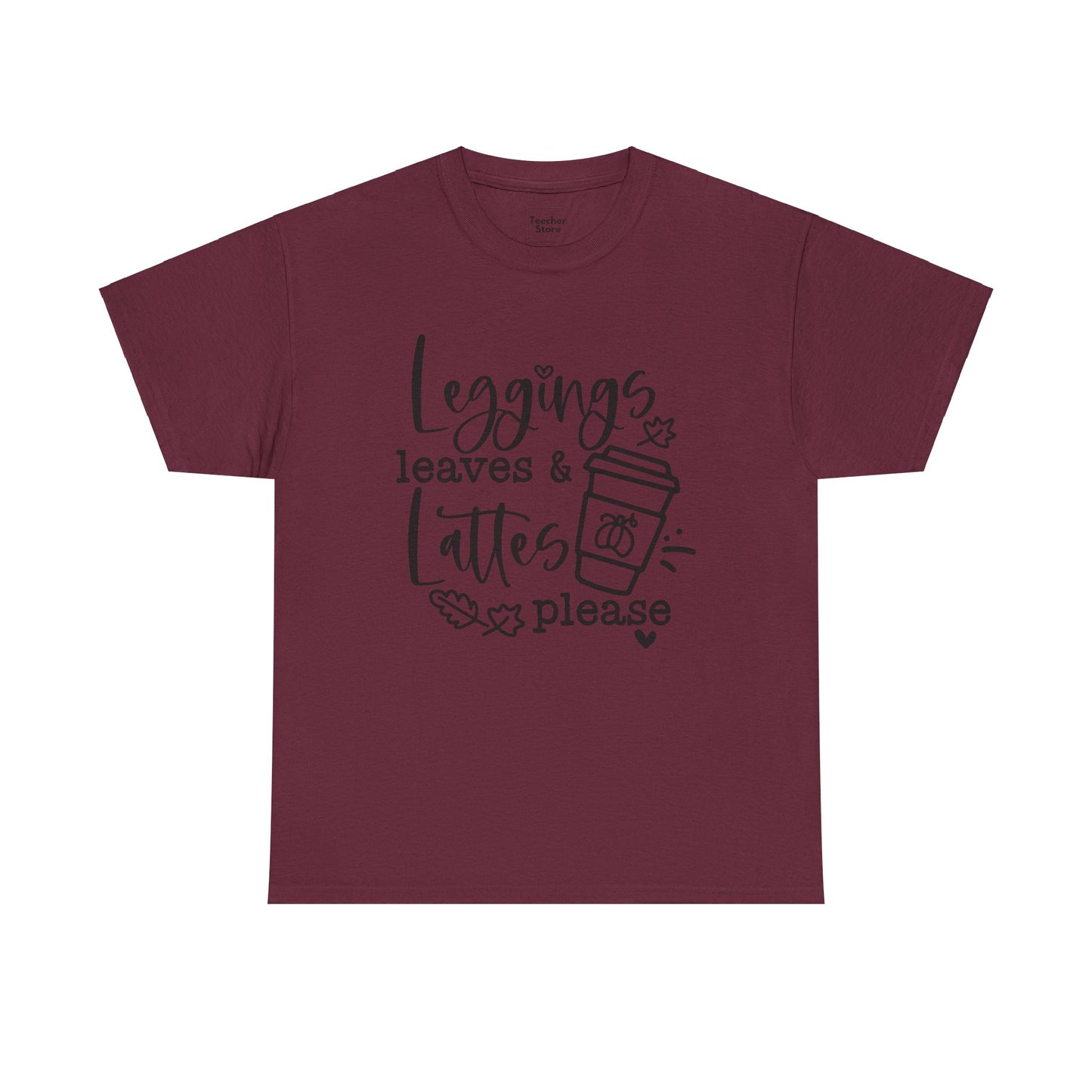 Leggings Leaves Lattes Tee-Shirt