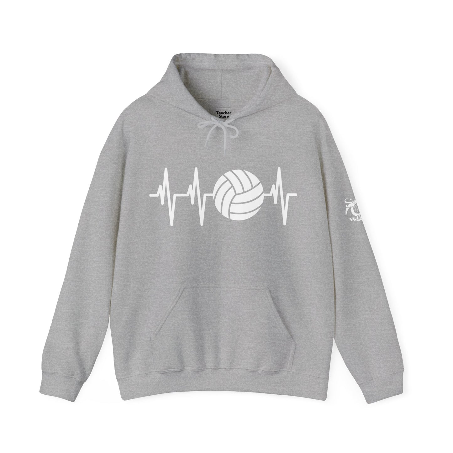 SS Volleyball Heartbeat Hooded Sweatshirt