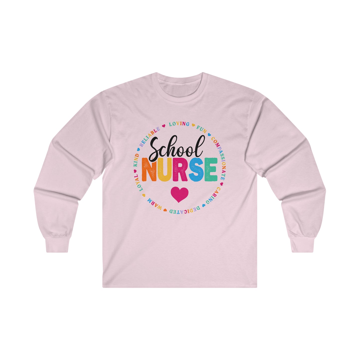 Circle School Nurse Long Sleeve Shirt