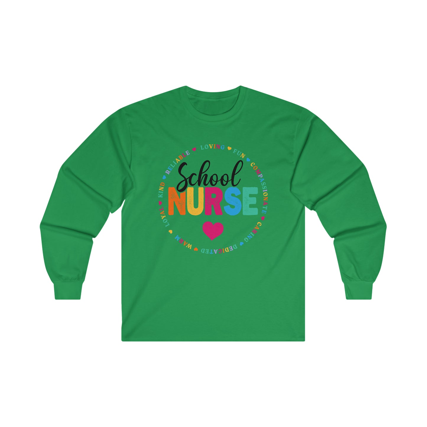 Circle School Nurse Long Sleeve Shirt