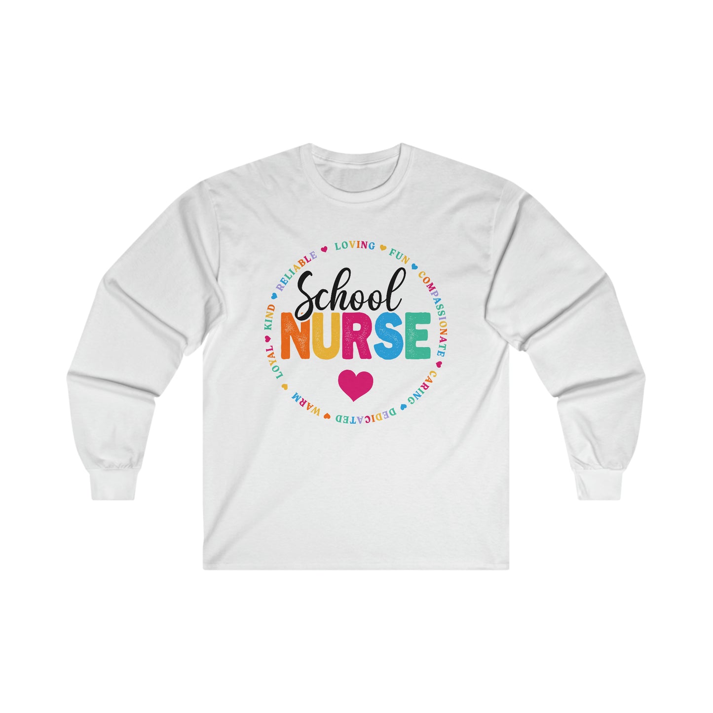 Circle School Nurse Long Sleeve Shirt