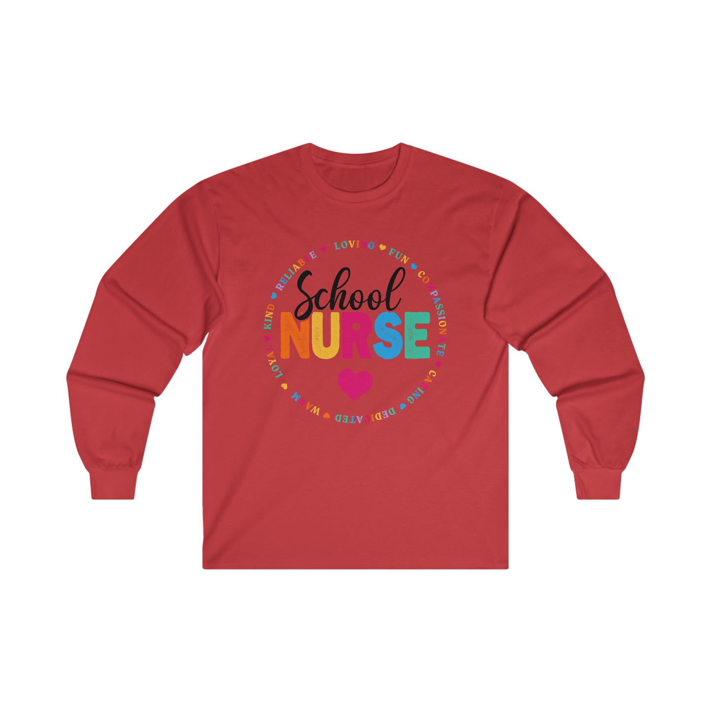 Circle School Nurse Long Sleeve Shirt