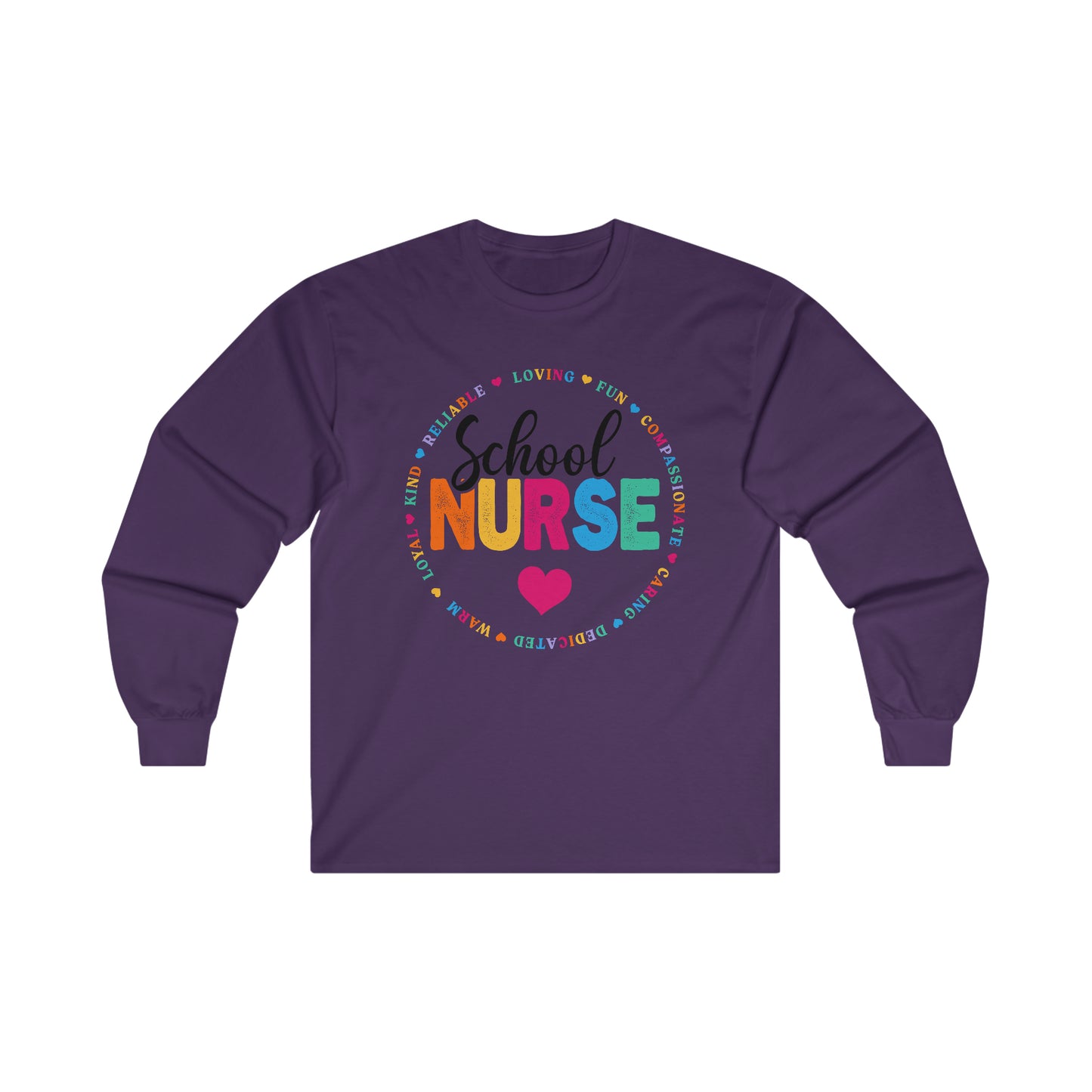 Circle School Nurse Long Sleeve Shirt