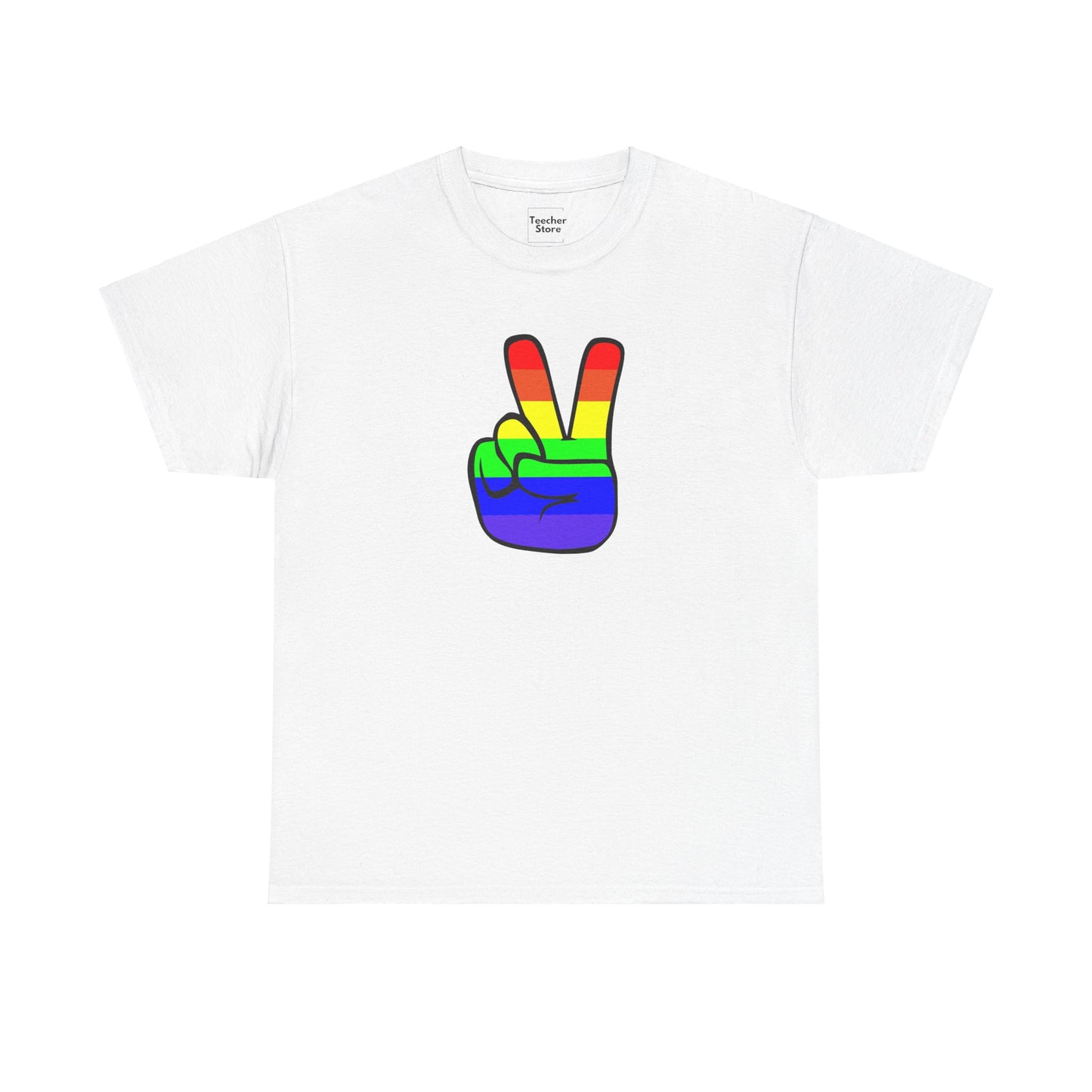 Rainbow Peace Sign Tee-Shirt