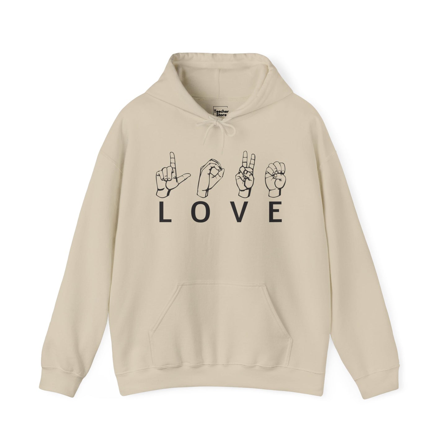 Love Sign Language Hooded Sweatshirt