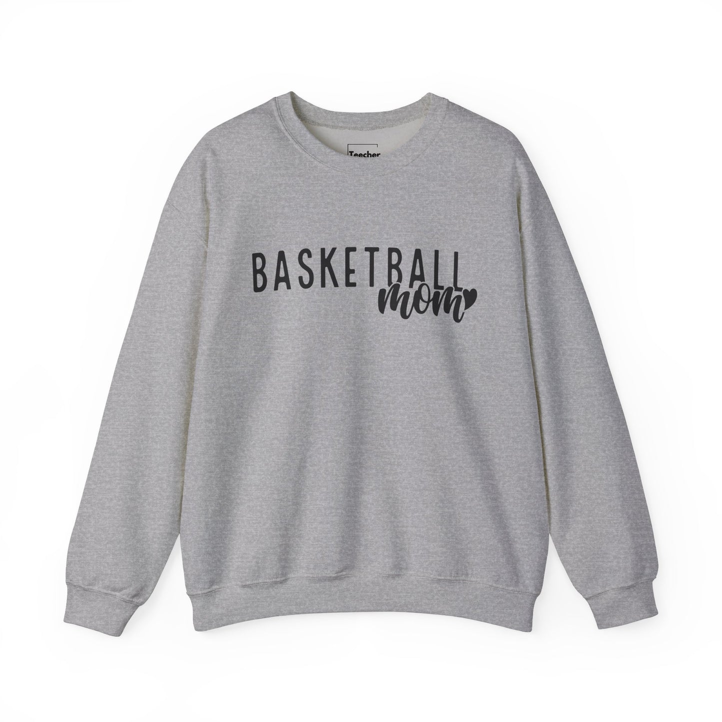 Basketball Mom Heart Crewneck Sweatshirt