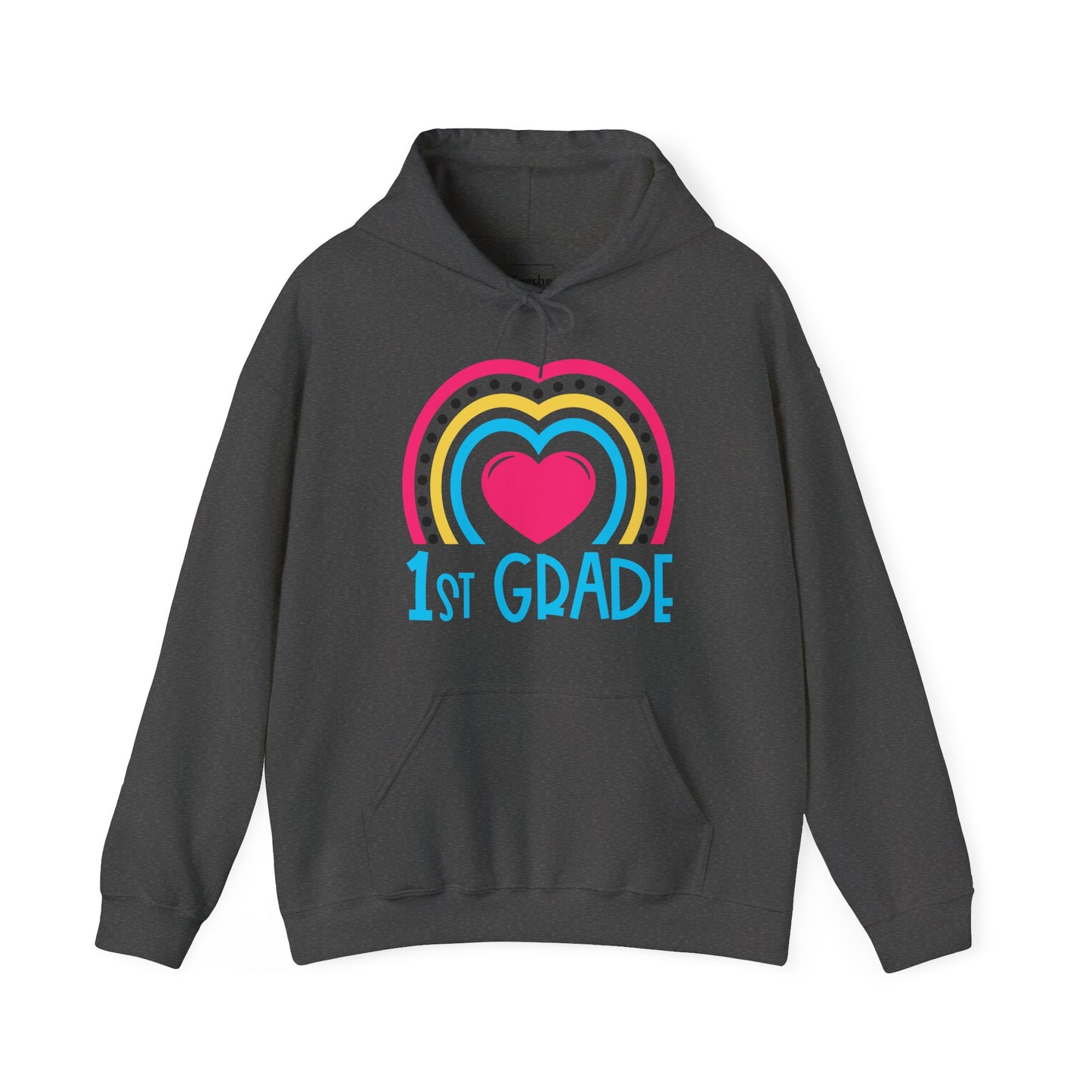 Heart 1st Grade Hooded Sweatshirt