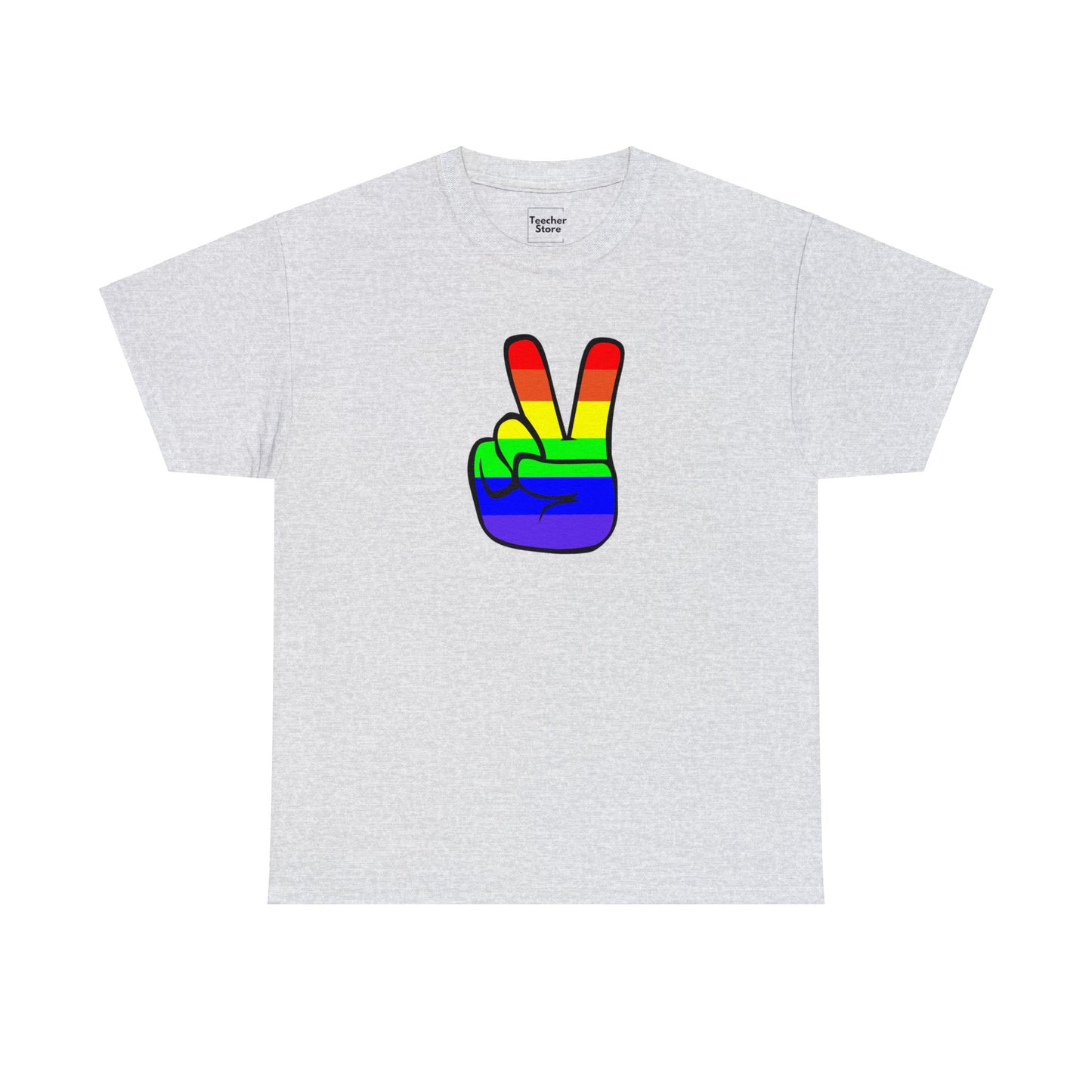 Rainbow Peace Sign Tee-Shirt