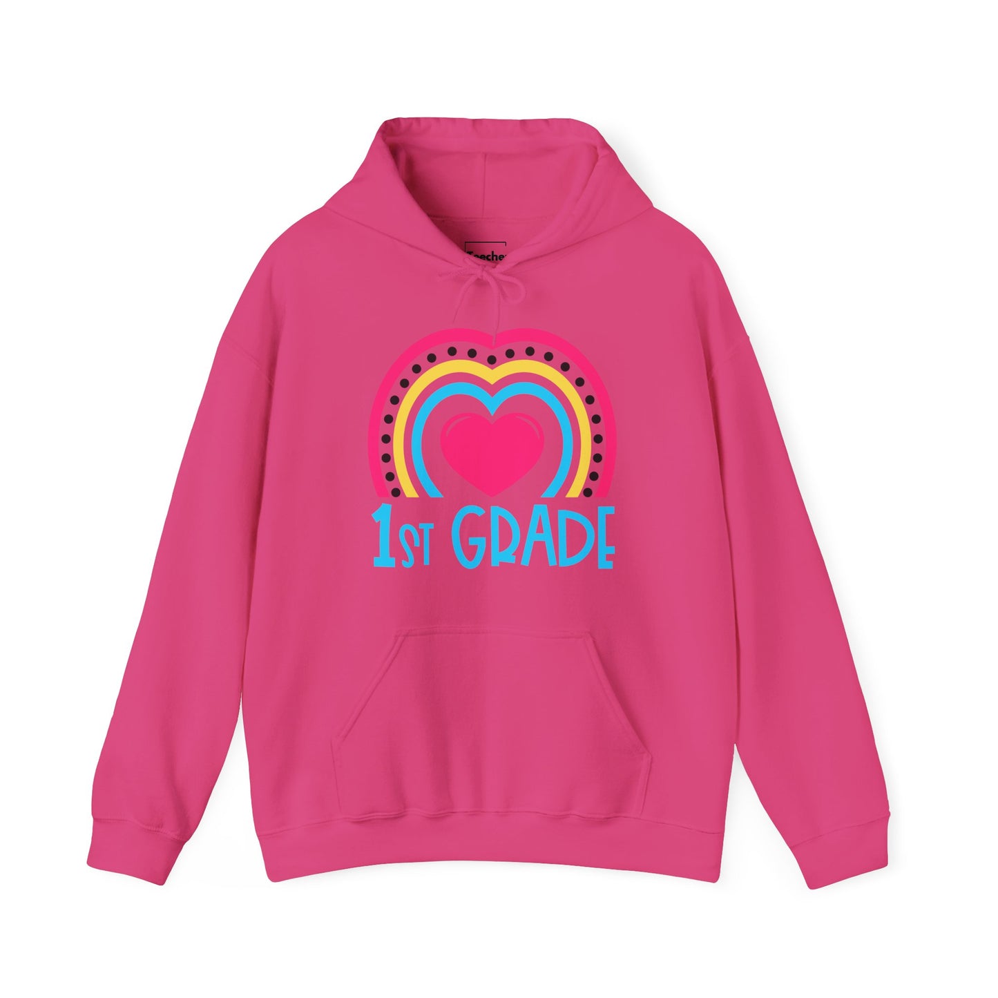 Heart 1st Grade Hooded Sweatshirt