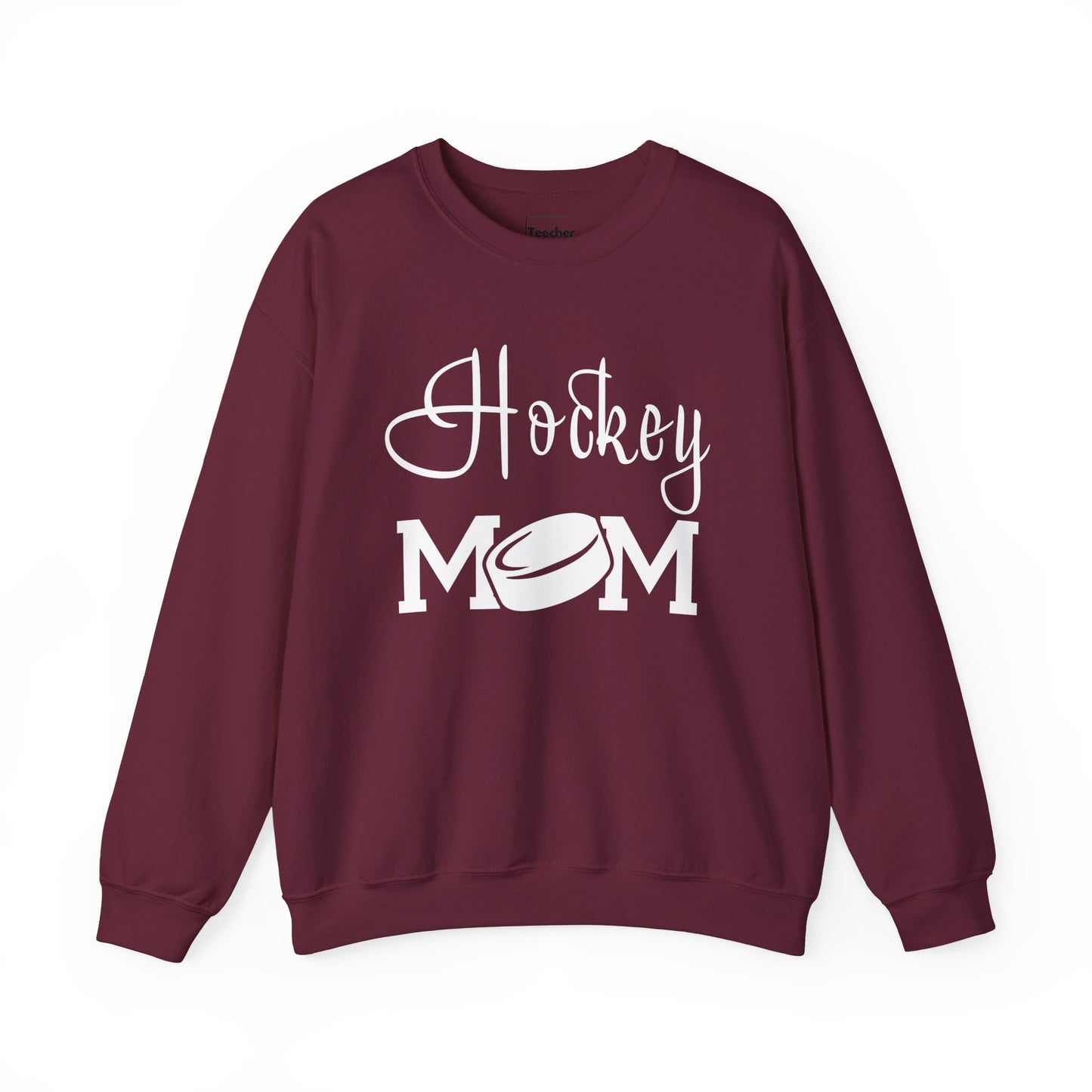 Hockey Mom Puck Crewneck Sweatshirt