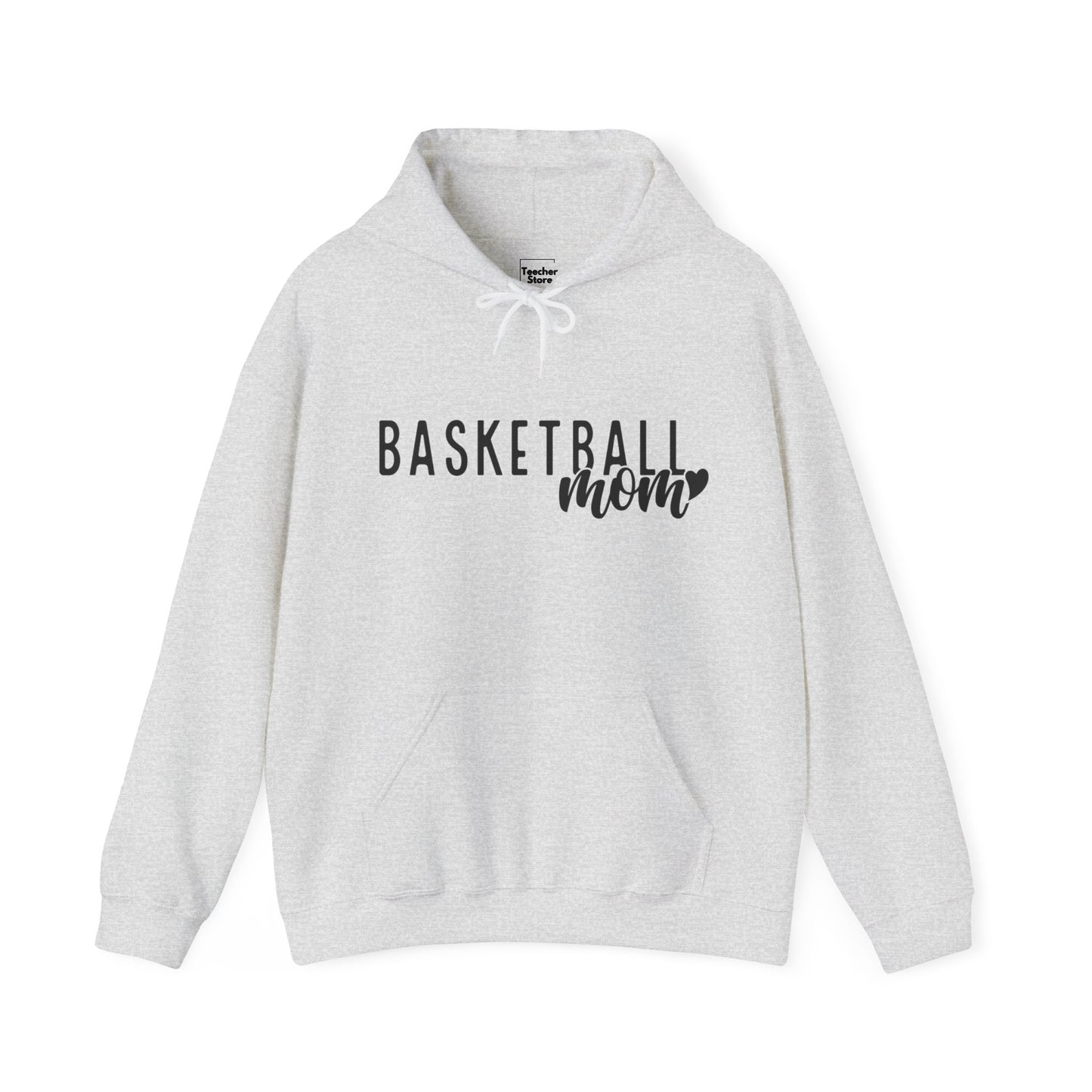 Basketball Mom Heart Hooded Sweatshirt