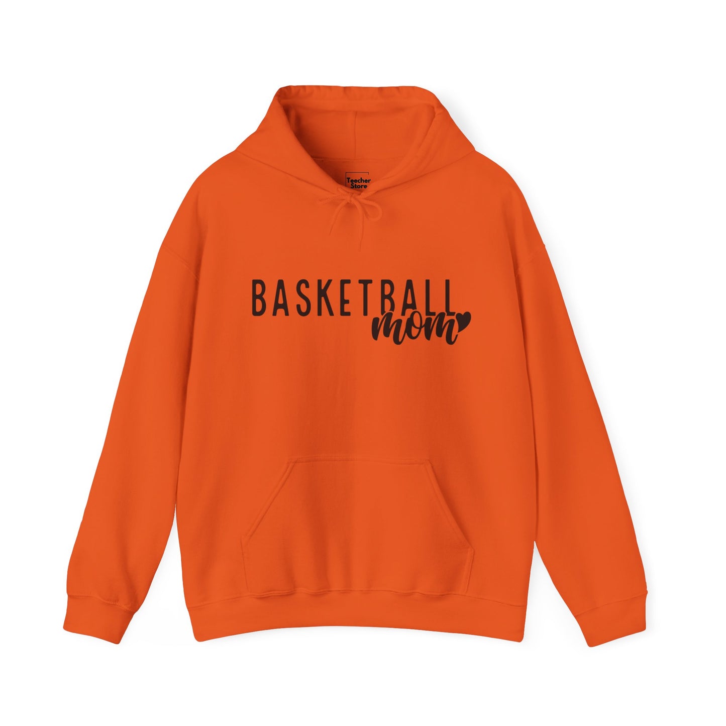 Basketball Mom Heart Hooded Sweatshirt