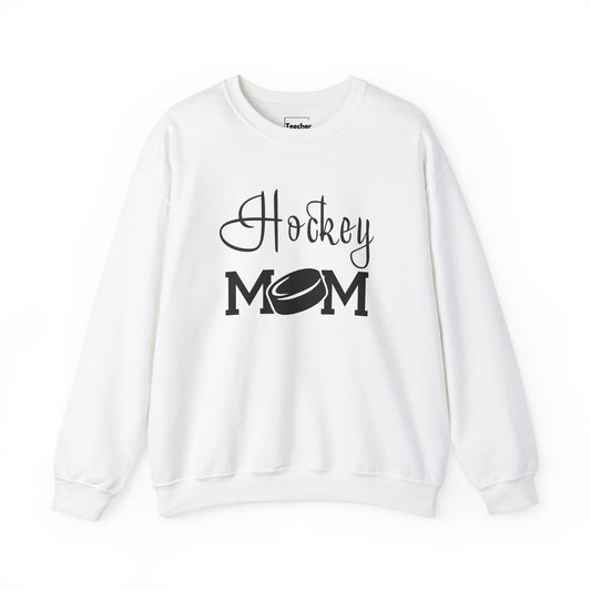 Hockey Mom Puck Crewneck Sweatshirt