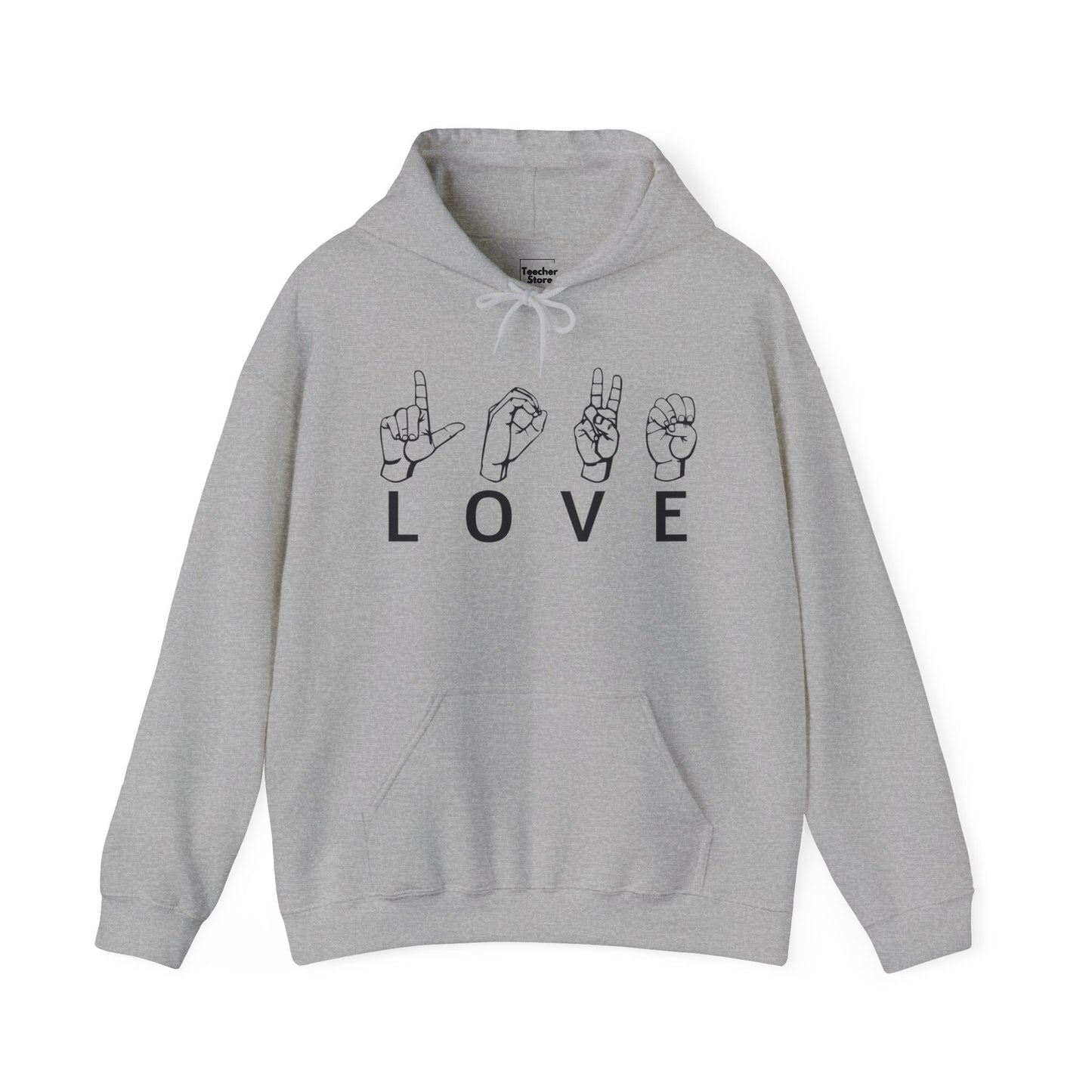 Love Sign Language Hooded Sweatshirt