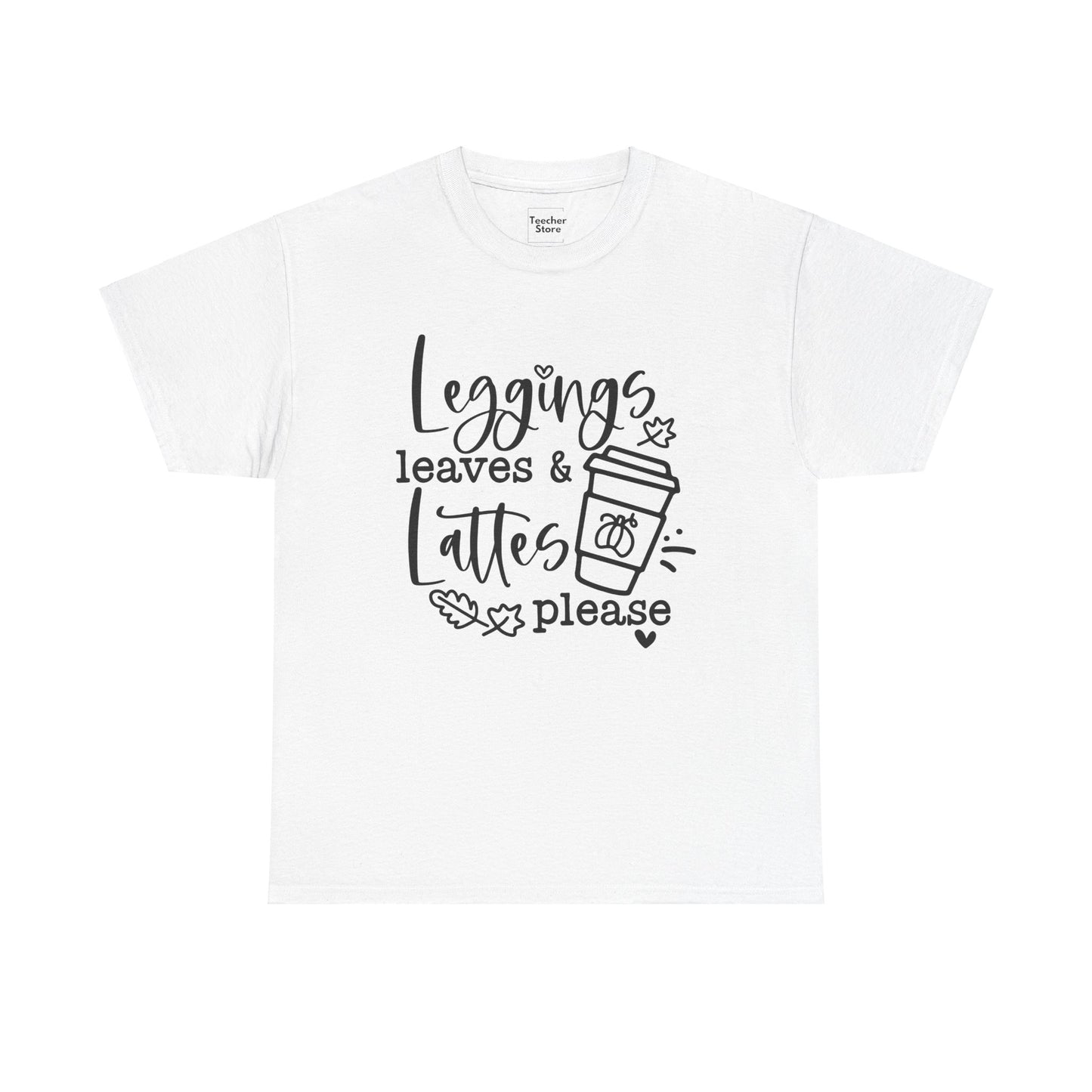 Leggings Leaves Lattes Tee-Shirt