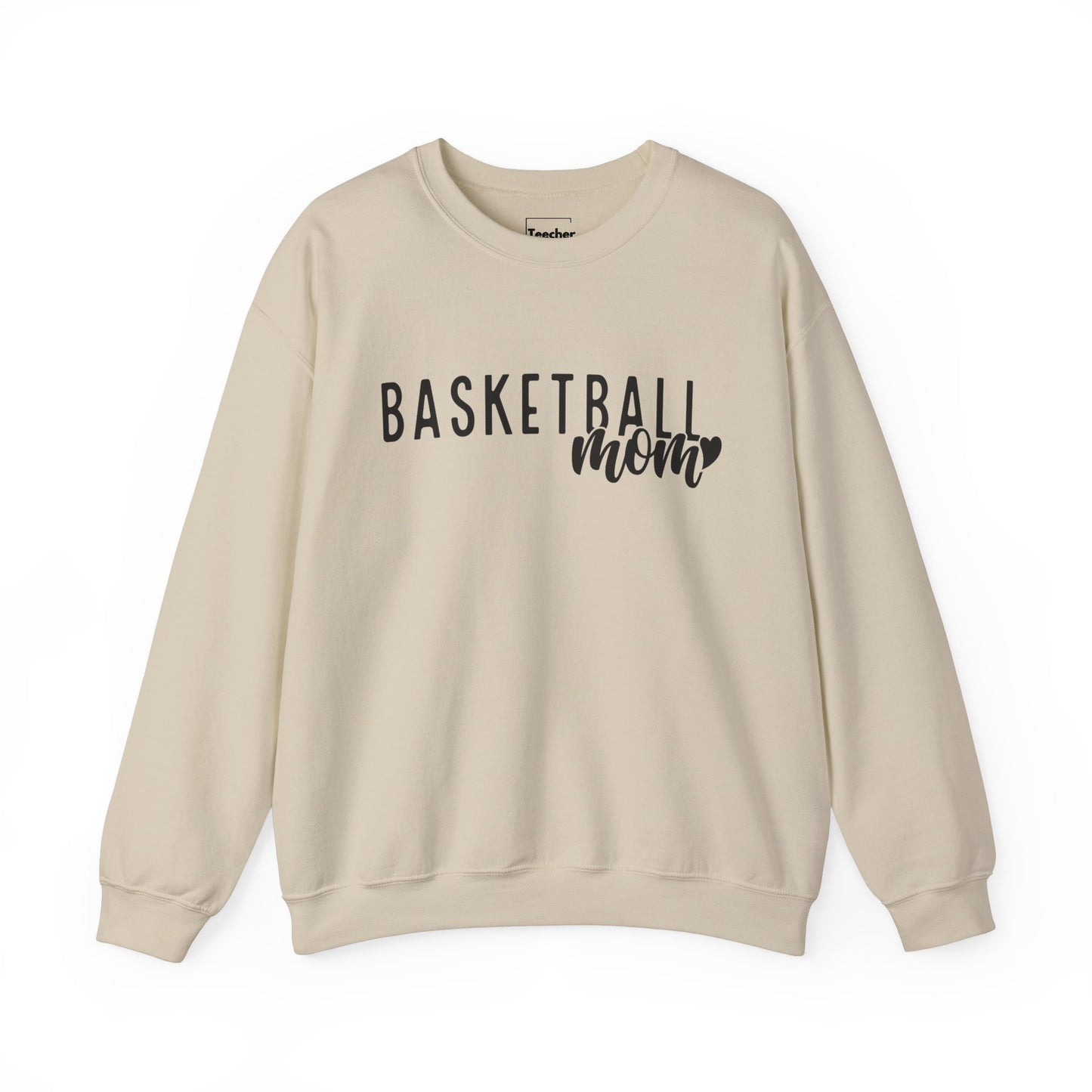 Basketball Mom Heart Crewneck Sweatshirt