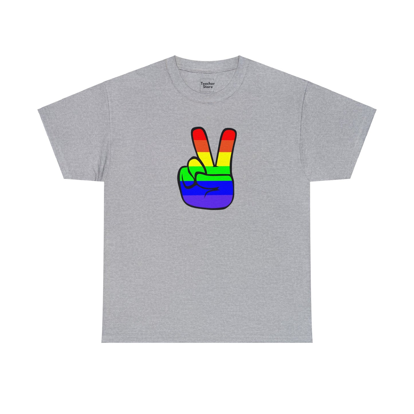 Rainbow Peace Sign Tee-Shirt