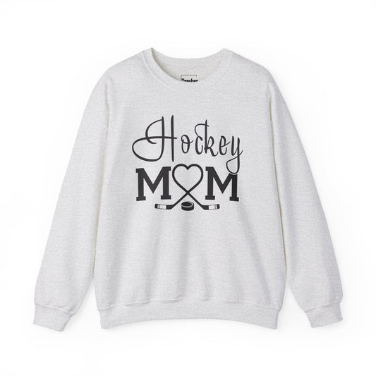 Heart Hockey Mom Crewneck Sweatshirt