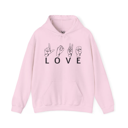 Love Sign Language Hooded Sweatshirt