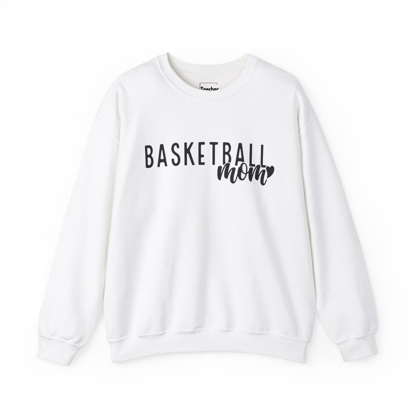 Basketball Mom Heart Crewneck Sweatshirt