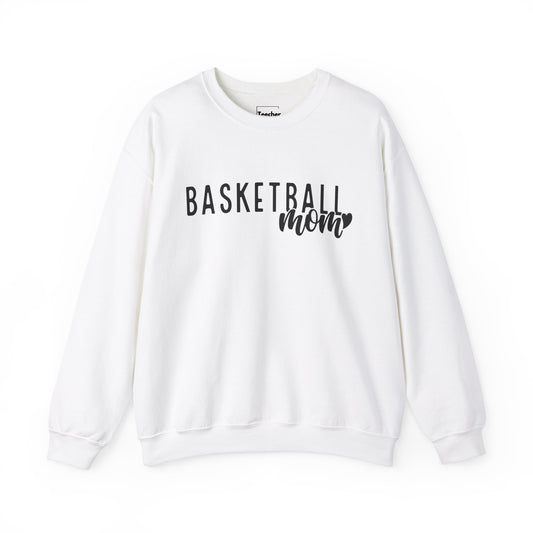 Basketball Mom Heart Crewneck Sweatshirt