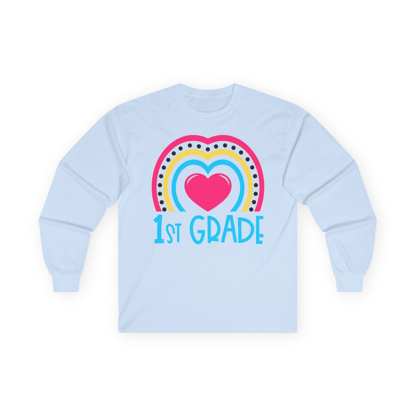 Heart 1st Grade Long Sleeve Shirt